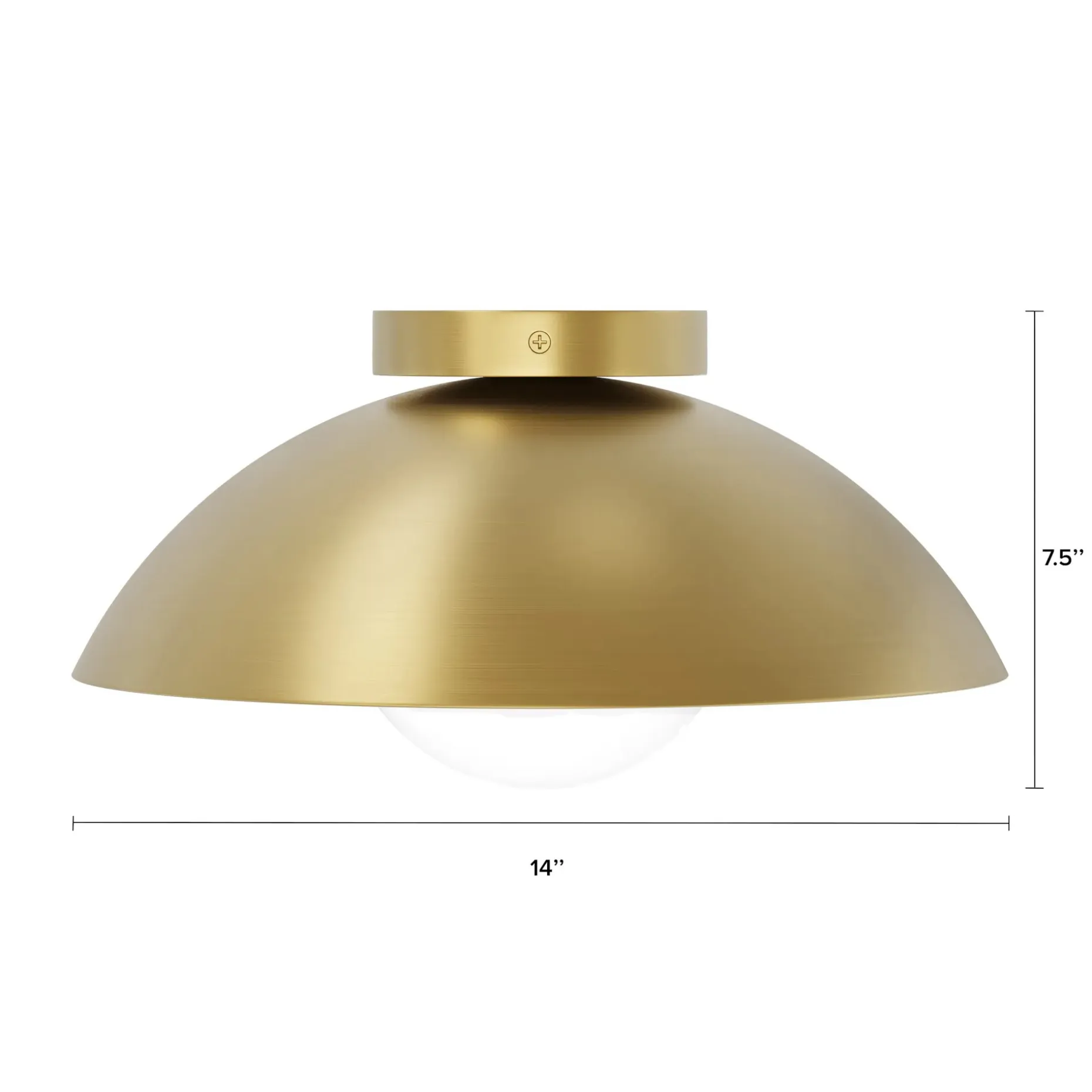 Gemma Flushmount Ceiling Light - Brass