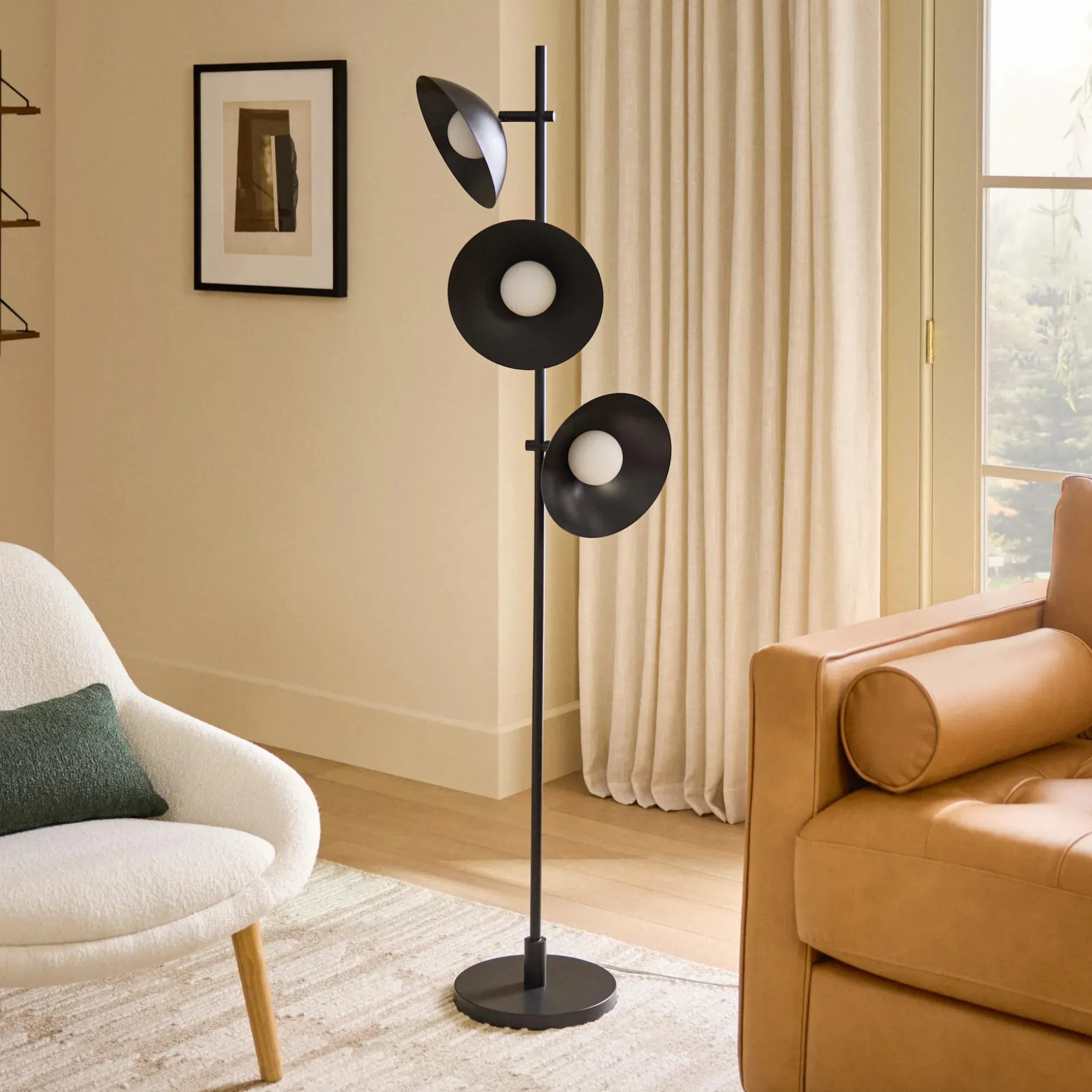 Gemma Multi-Bulb Floor Lamp - Black