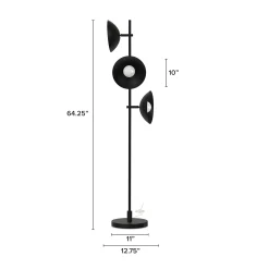 Gemma Multi-Bulb Floor Lamp - Black