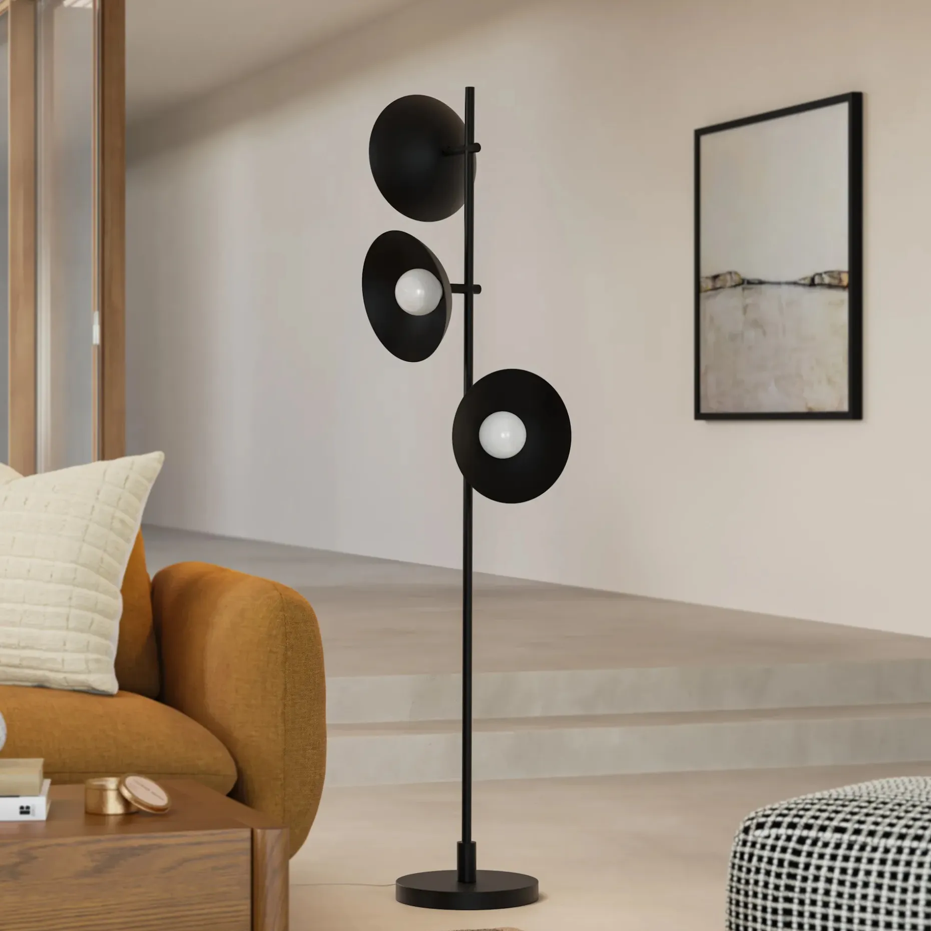 Gemma Multi-Bulb Floor Lamp - Black