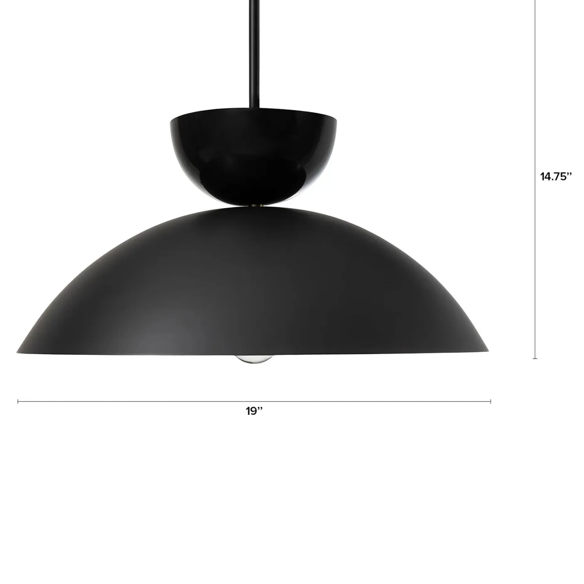 Gemma Pendant Lamp - Black