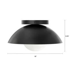 Gemma Small Flushmount Ceiling Light - Black