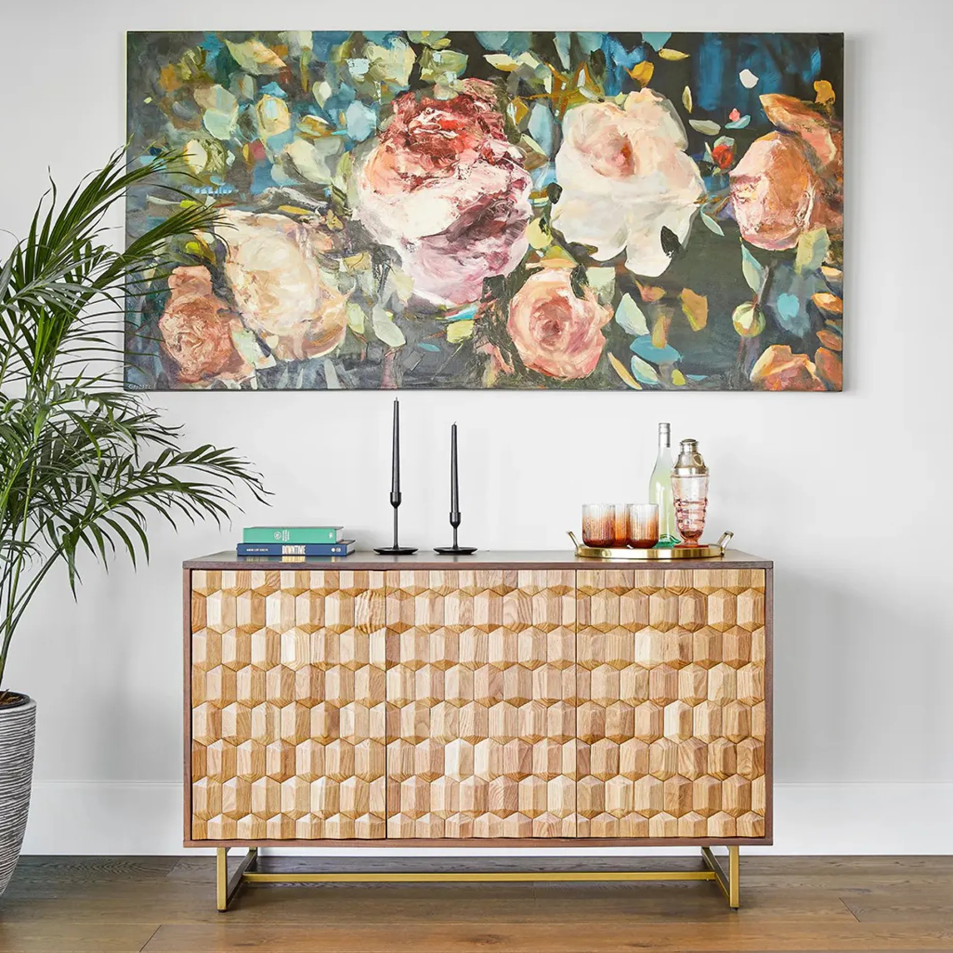 Geome 51" Sideboard - Walnut and Oak