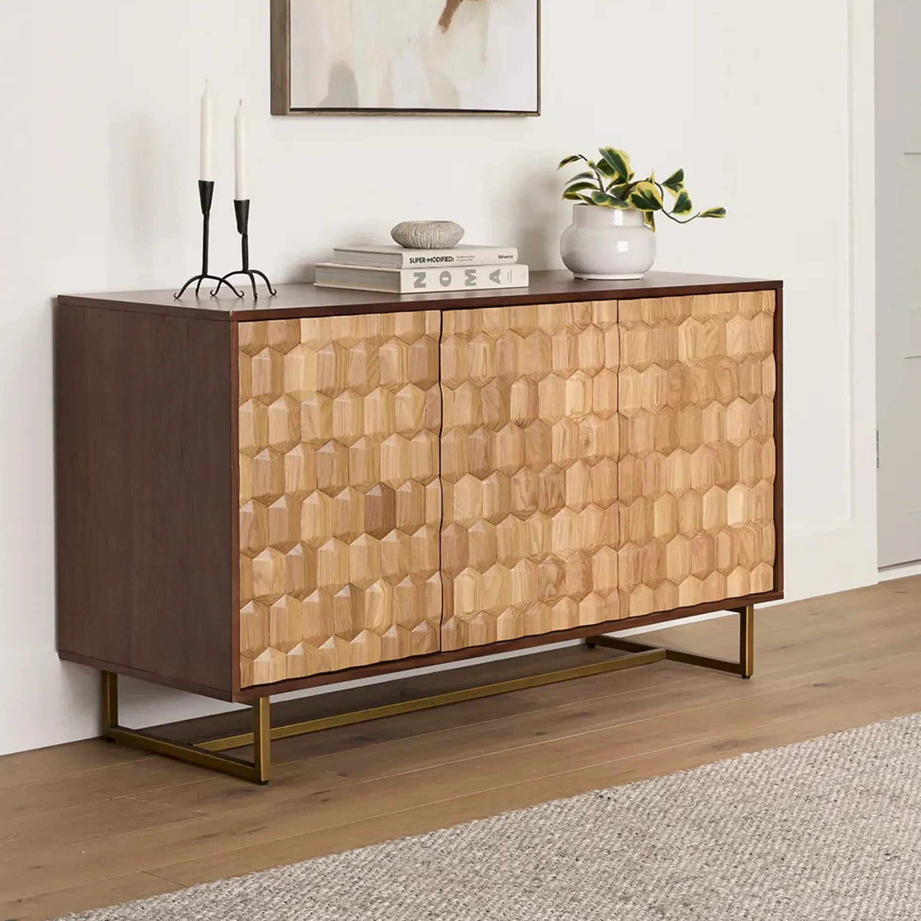 Geome 51" Sideboard - Walnut and Oak