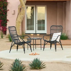 Gera Outdoor Large Side Table - Black Granite
