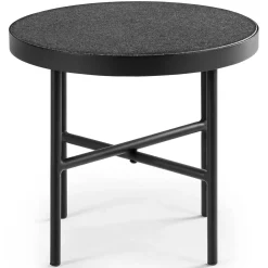 Gera Outdoor Small Side Table - Black Granite