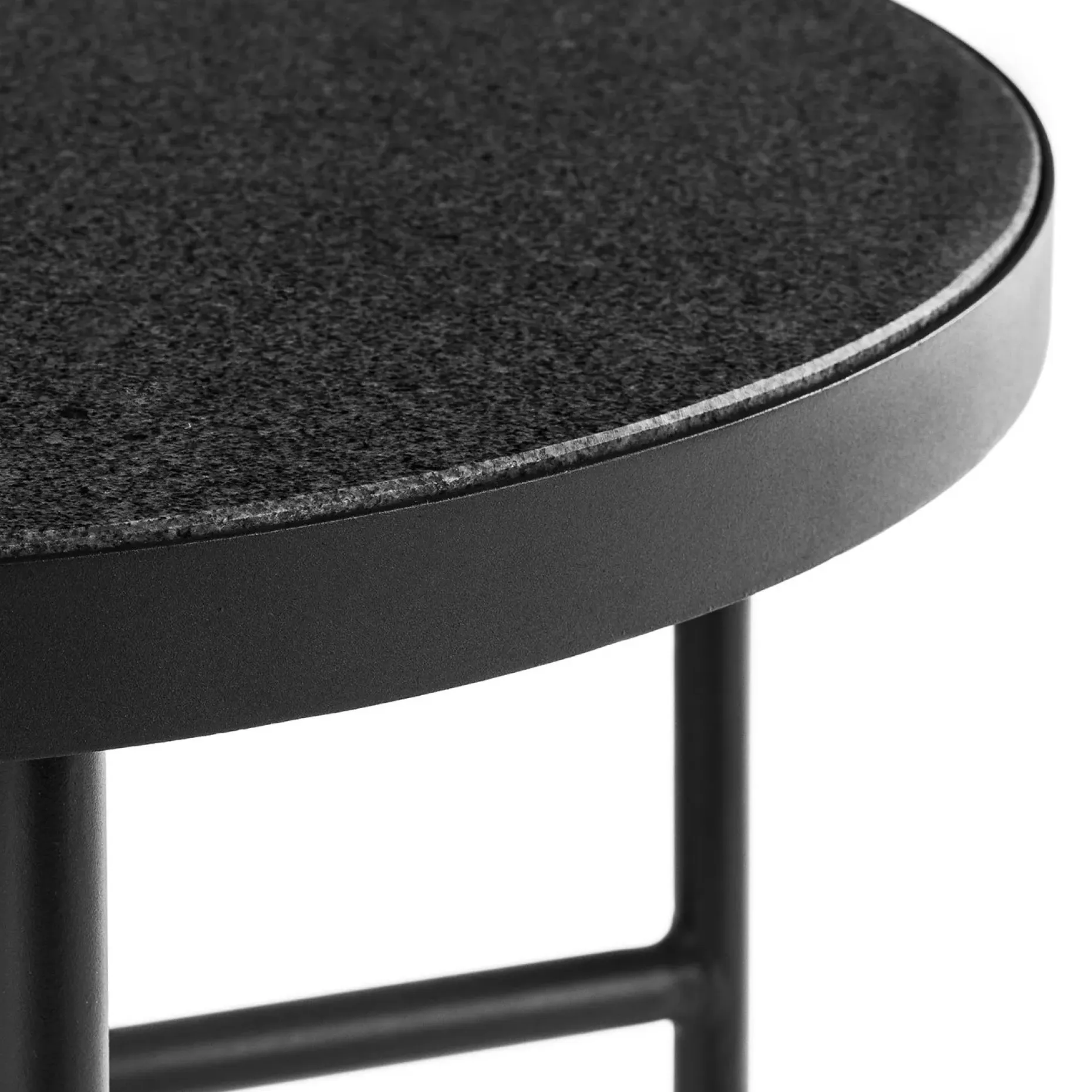 Gera Outdoor Small Side Table - Black Granite