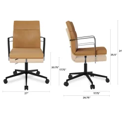 Gerven Leather Office Chair - Charme Tan