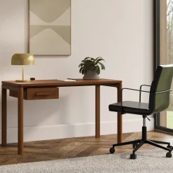 Gerven Leather Office Chair - Oxford Black