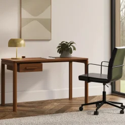 Gerven Leather Office Chair - Oxford Black