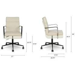 Gerven Office Chair - Cobblestone Ivory