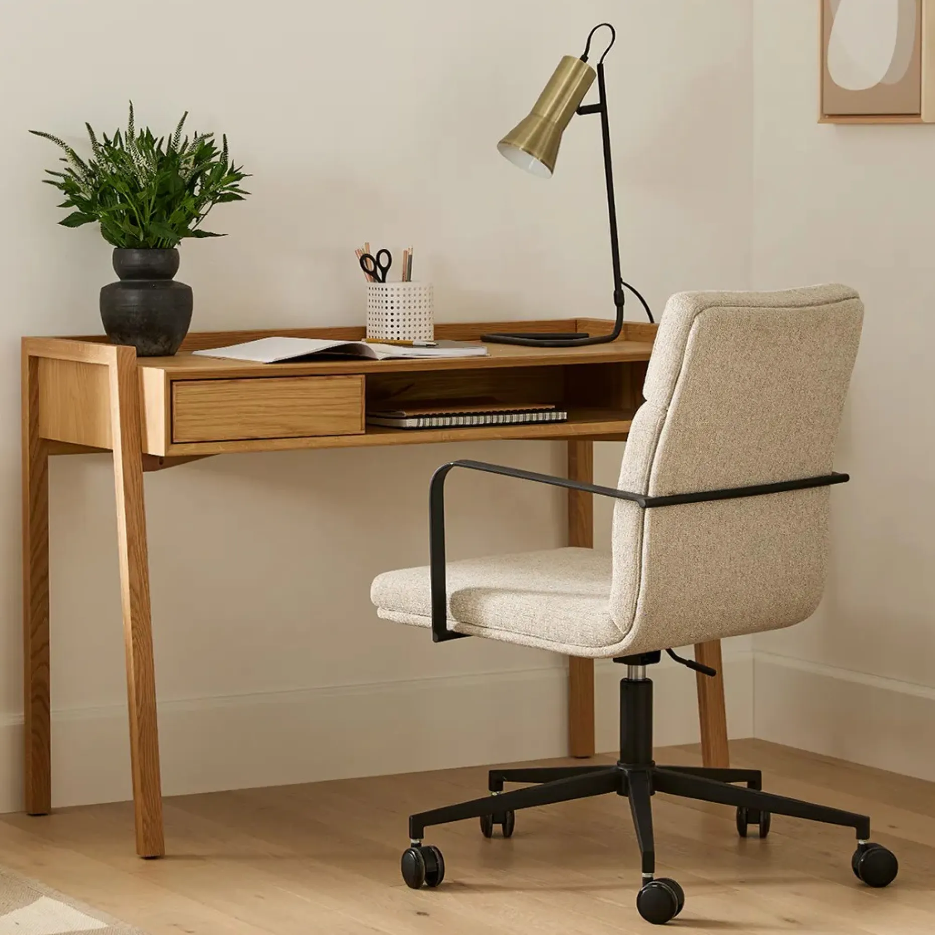 Gerven Office Chair - Cobblestone Ivory