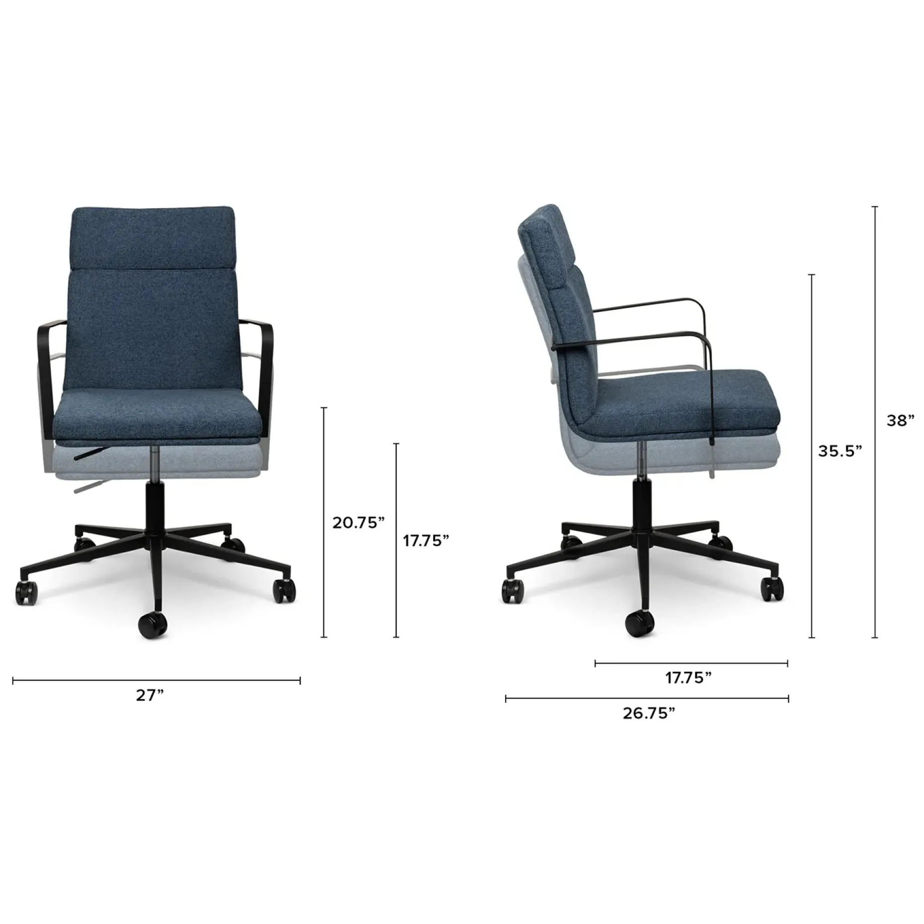 Gerven Office Chair - Ultramarine Blue
