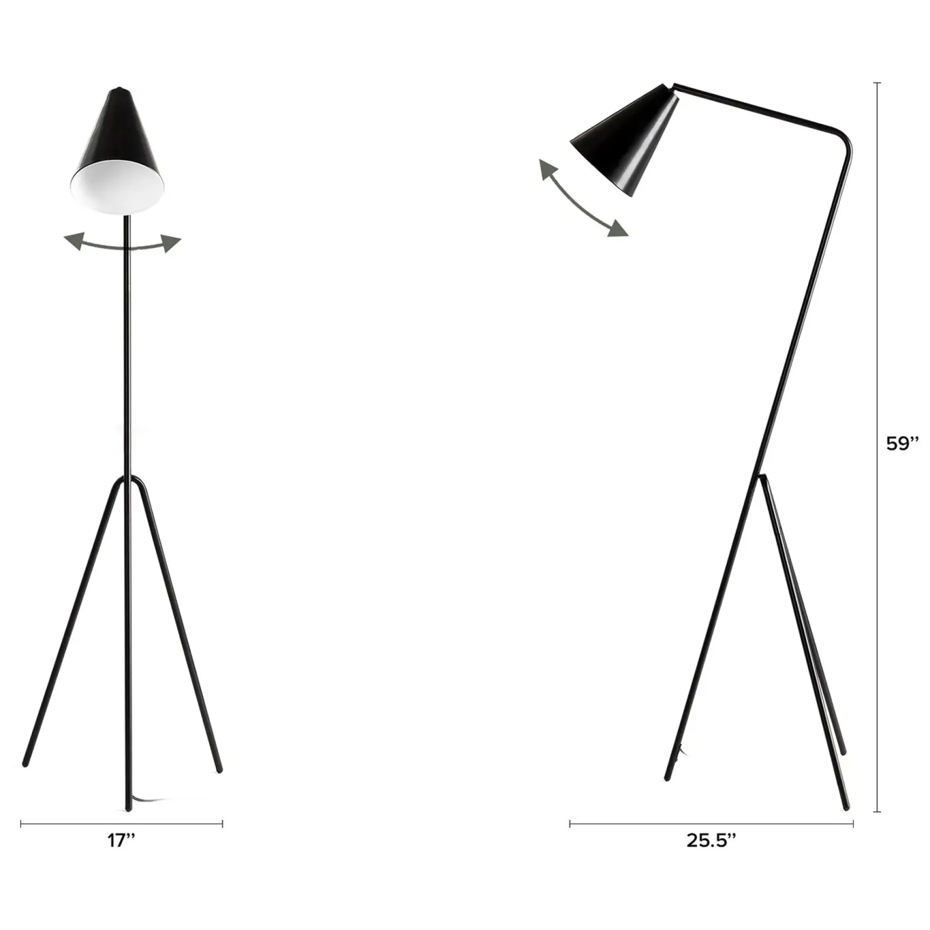 Gira Floor Lamp - Matte Black