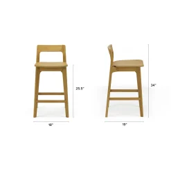 Gusfa Counter Stool - Oak