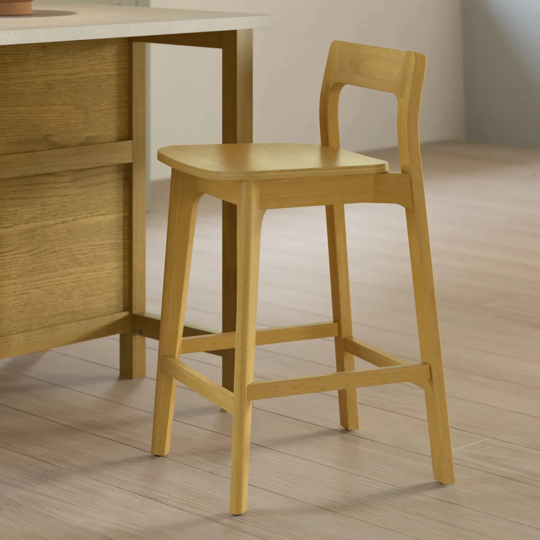 Gusfa Counter Stool - Oak