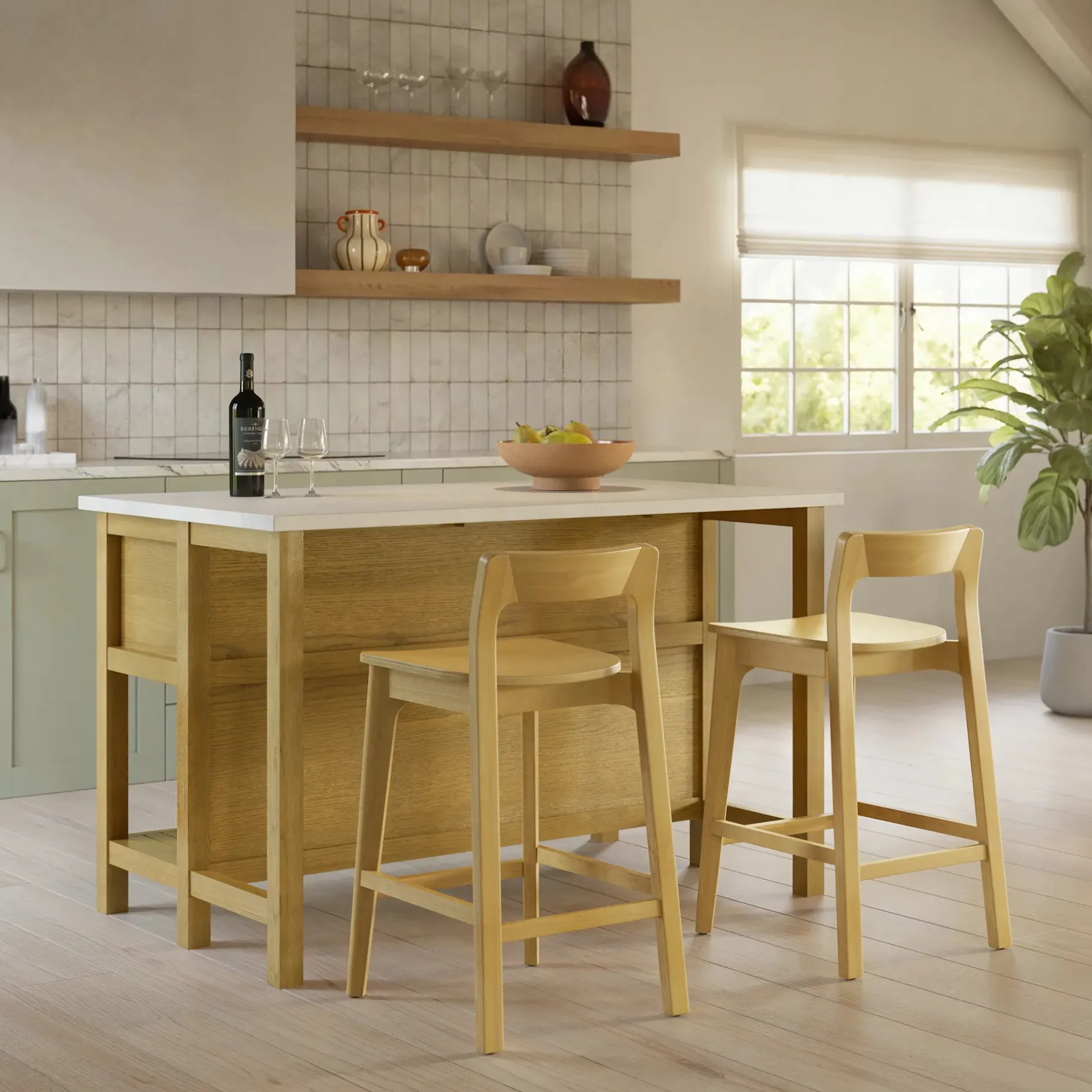 Gusfa Counter Stool - Oak