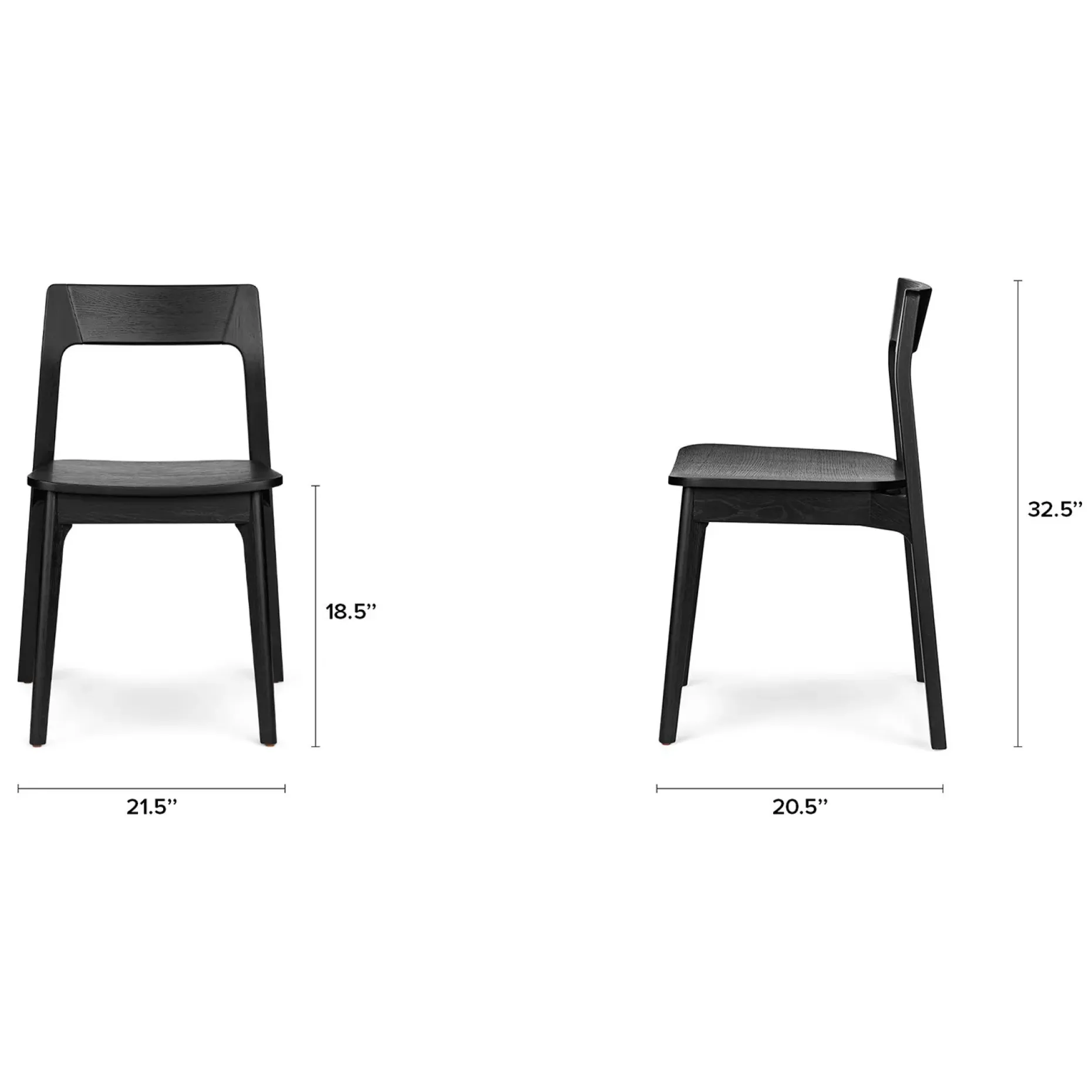 Gusfa Stackable Dining Chair - Black