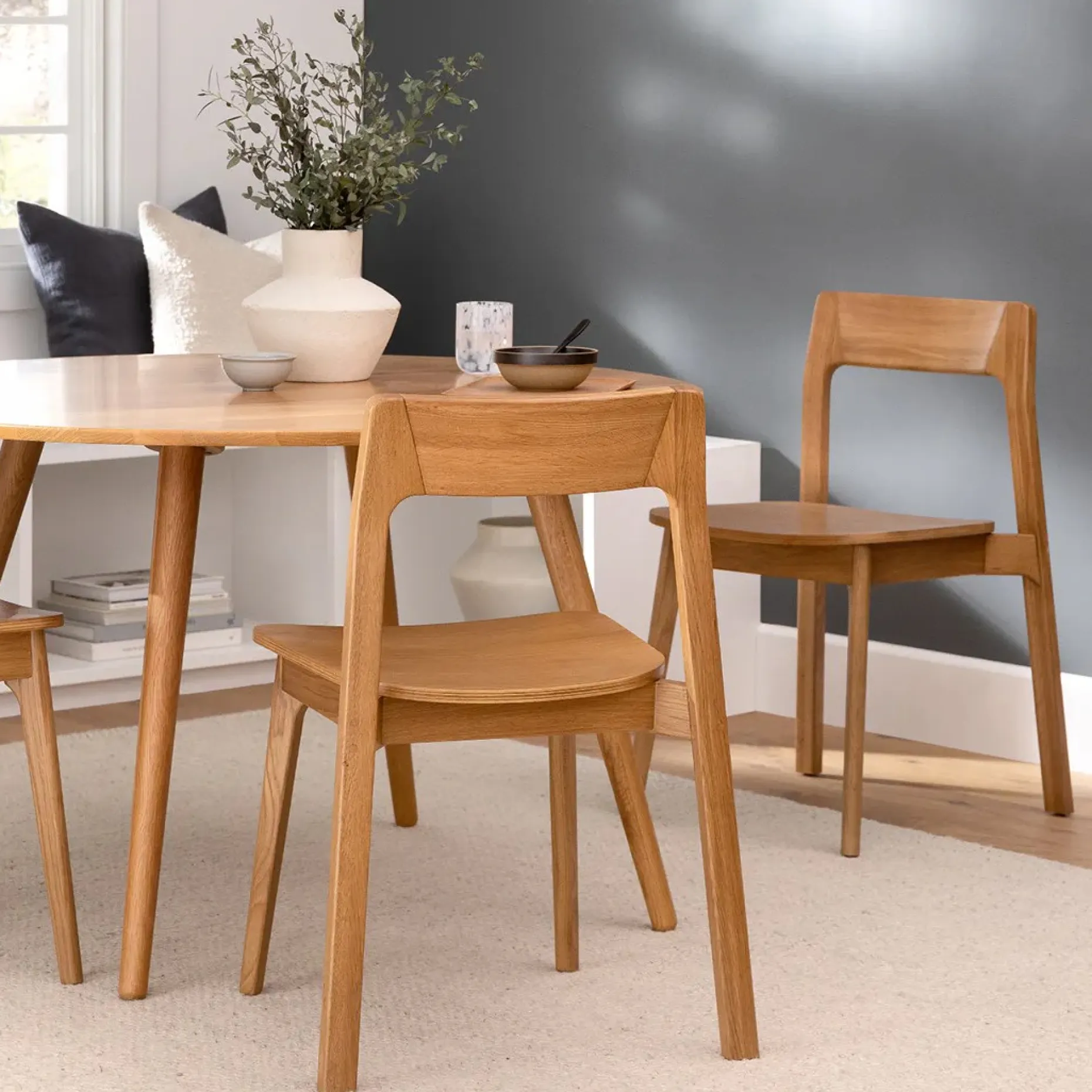 Gusfa Stackable Dining Chair - Oak