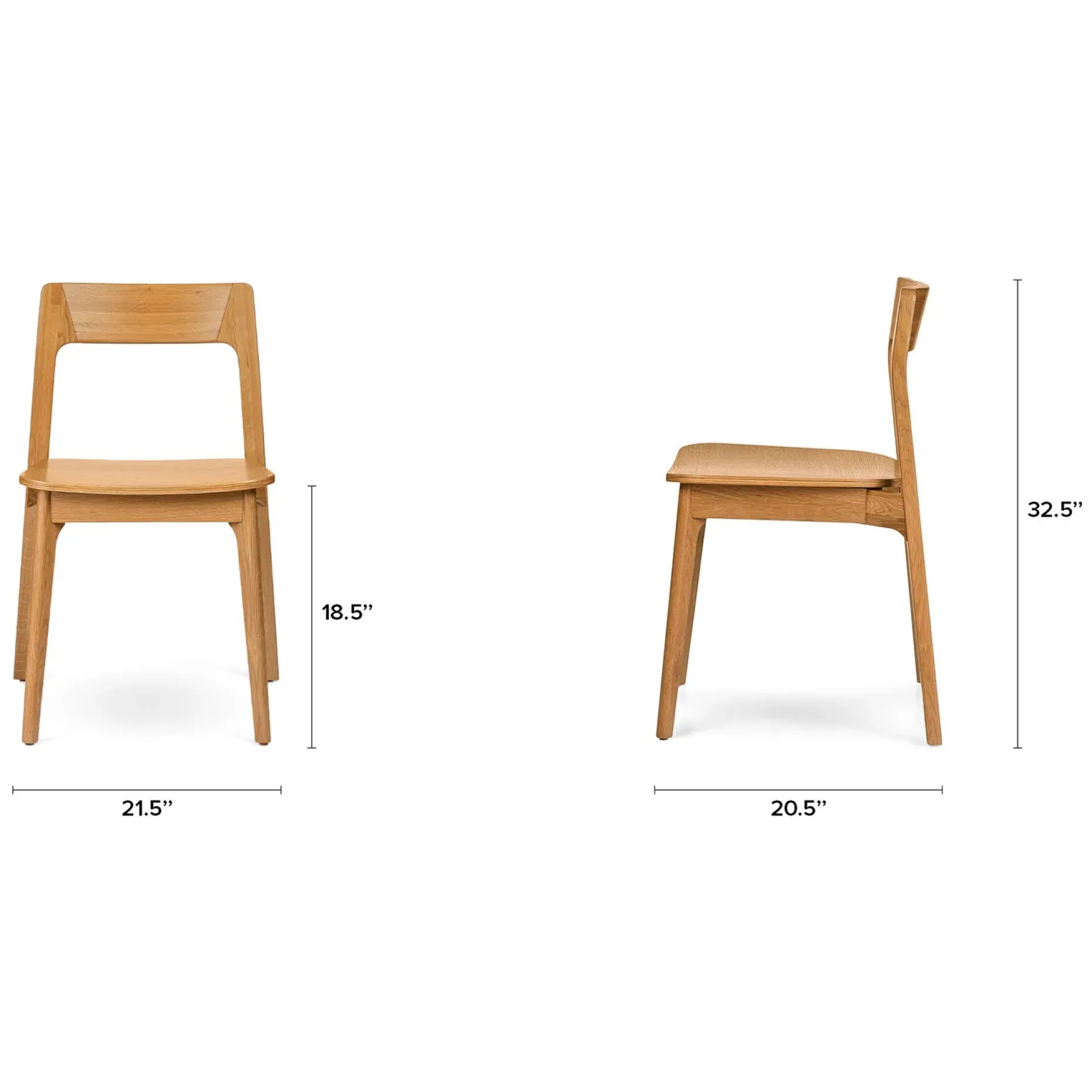 Gusfa Stackable Dining Chair - Oak
