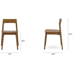 Gusfa Stackable Dining Chair - Smoked Oak