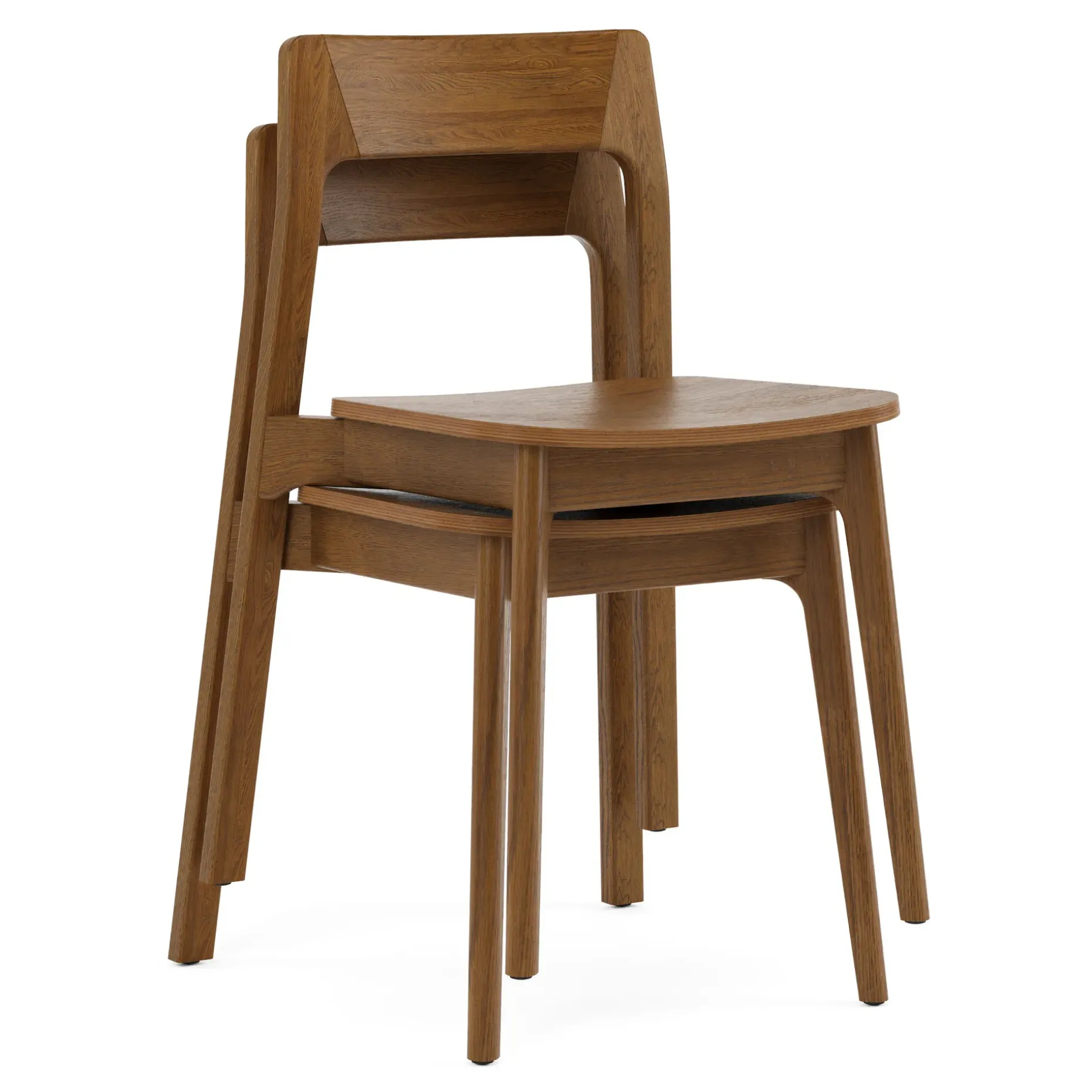 Gusfa Stackable Dining Chair - Smoked Oak