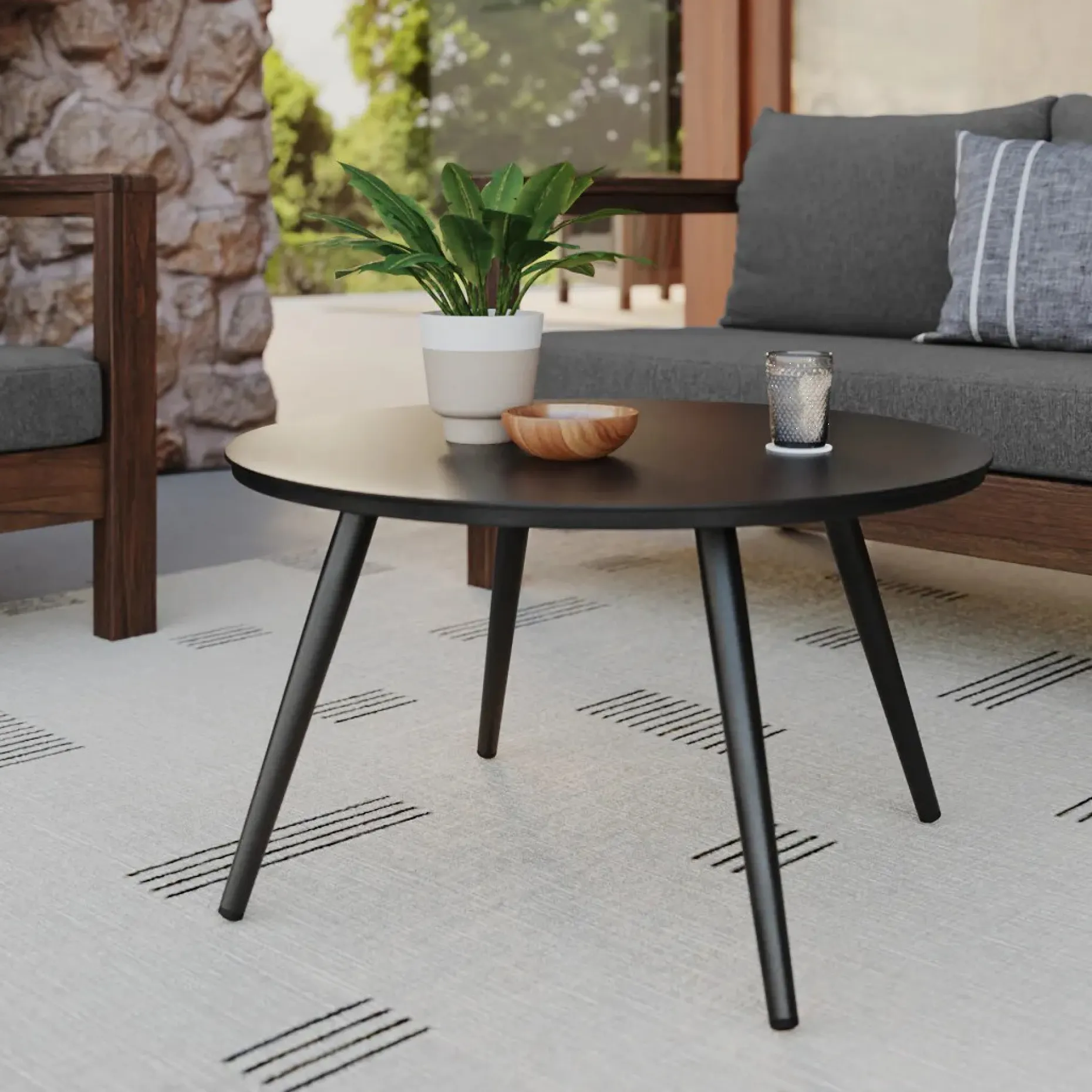 Halden Outdoor Large Side Table - Dark Charcoal
