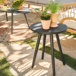 Halden Outdoor Small Side Table - Dark Charcoal