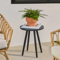 Halden Outdoor Small Side Table - Dark Charcoal