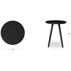 Halden Outdoor Small Side Table - Dark Charcoal