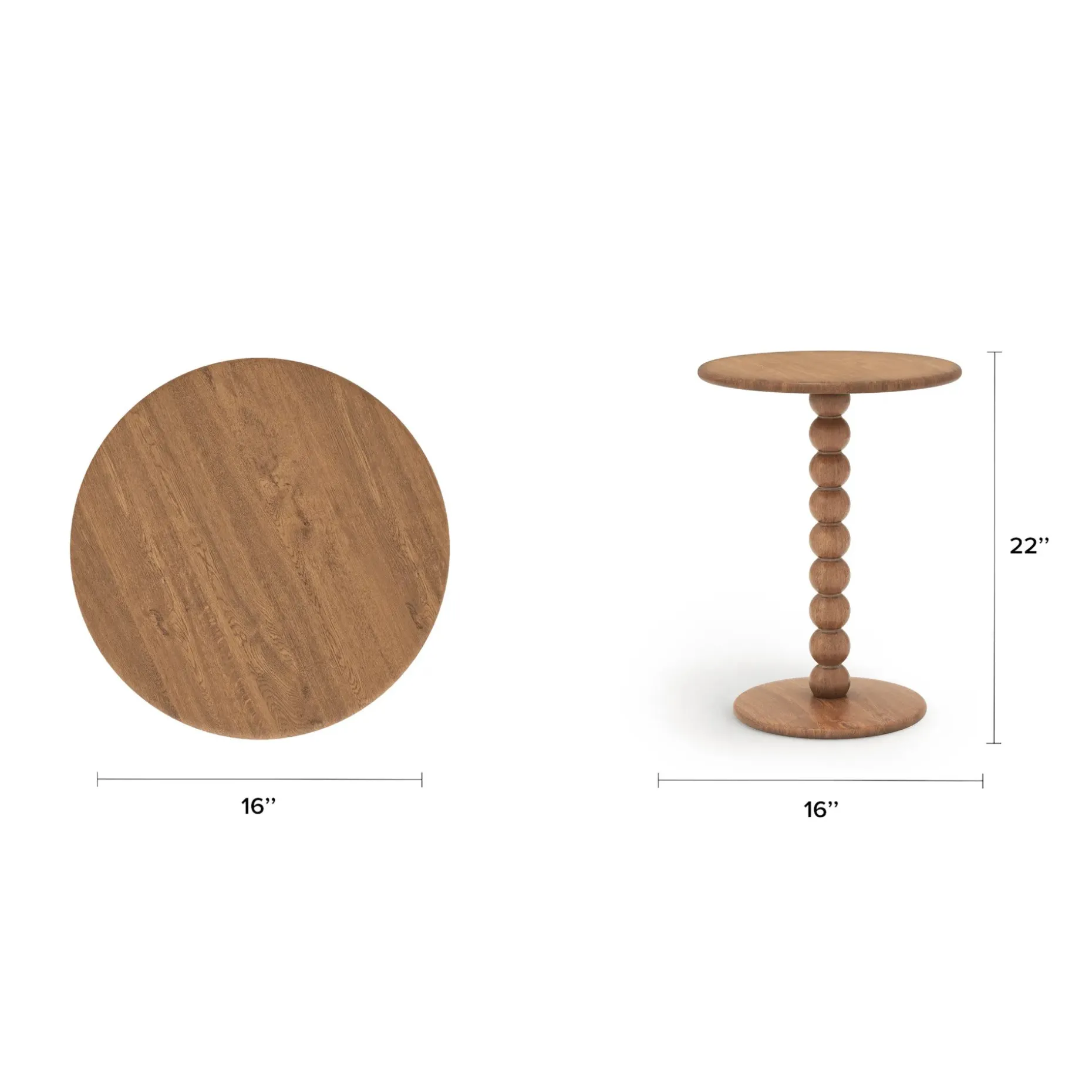 Hallie Side Table - Smoked Oak