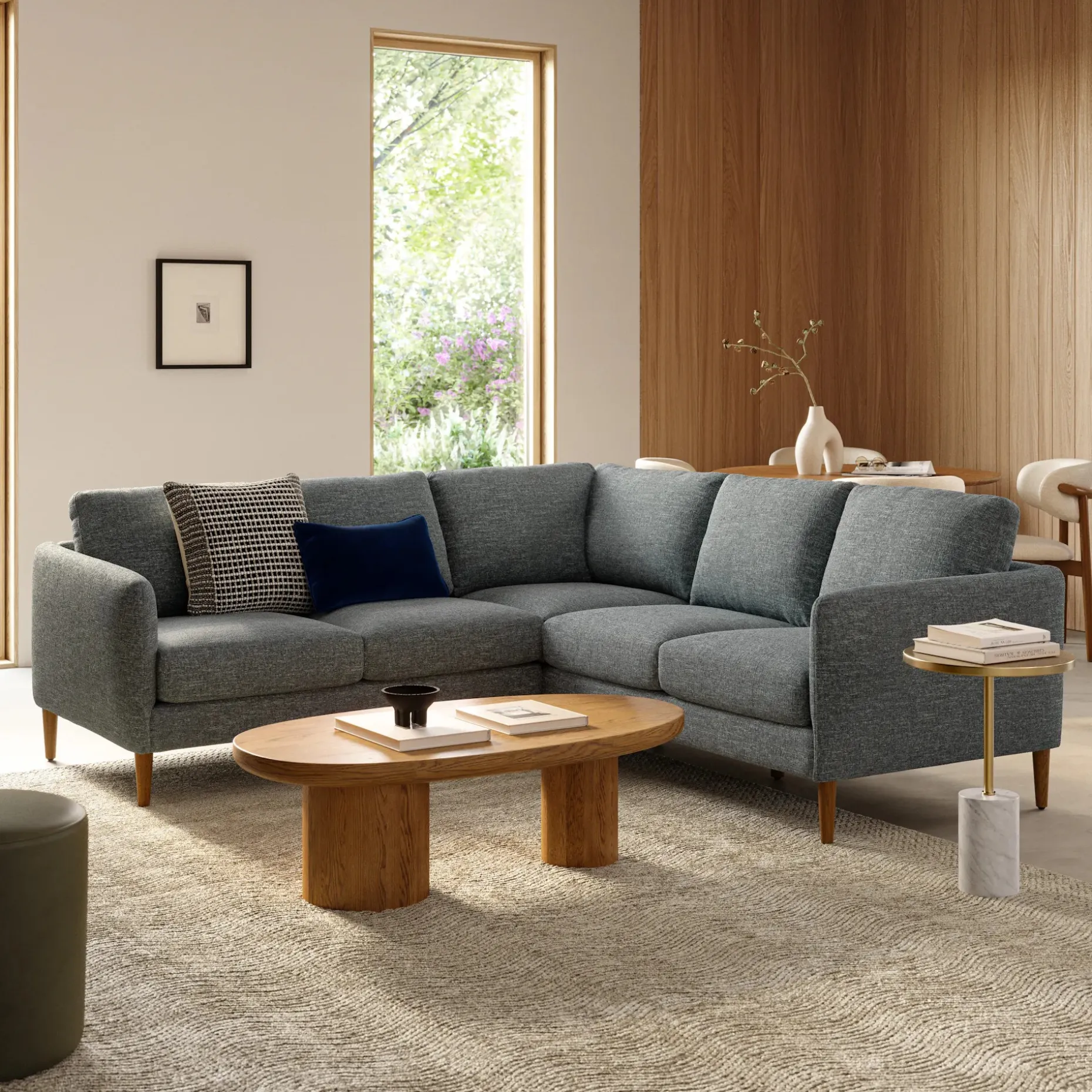 Hanson 88.5" Corner Sectional - Harbor Dark Gray