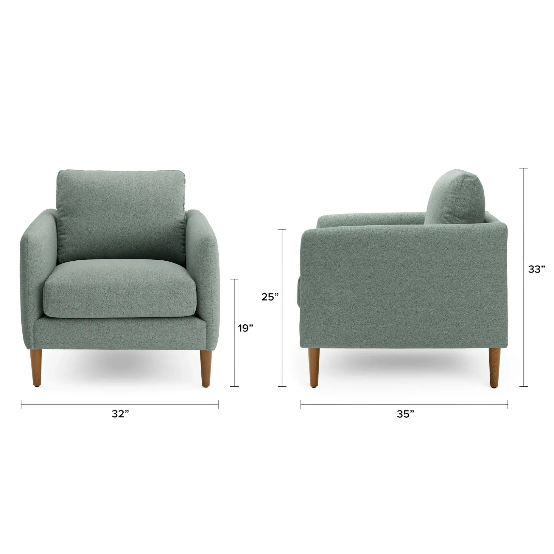 Hanson 32" Lounge Chair - Thistle Green