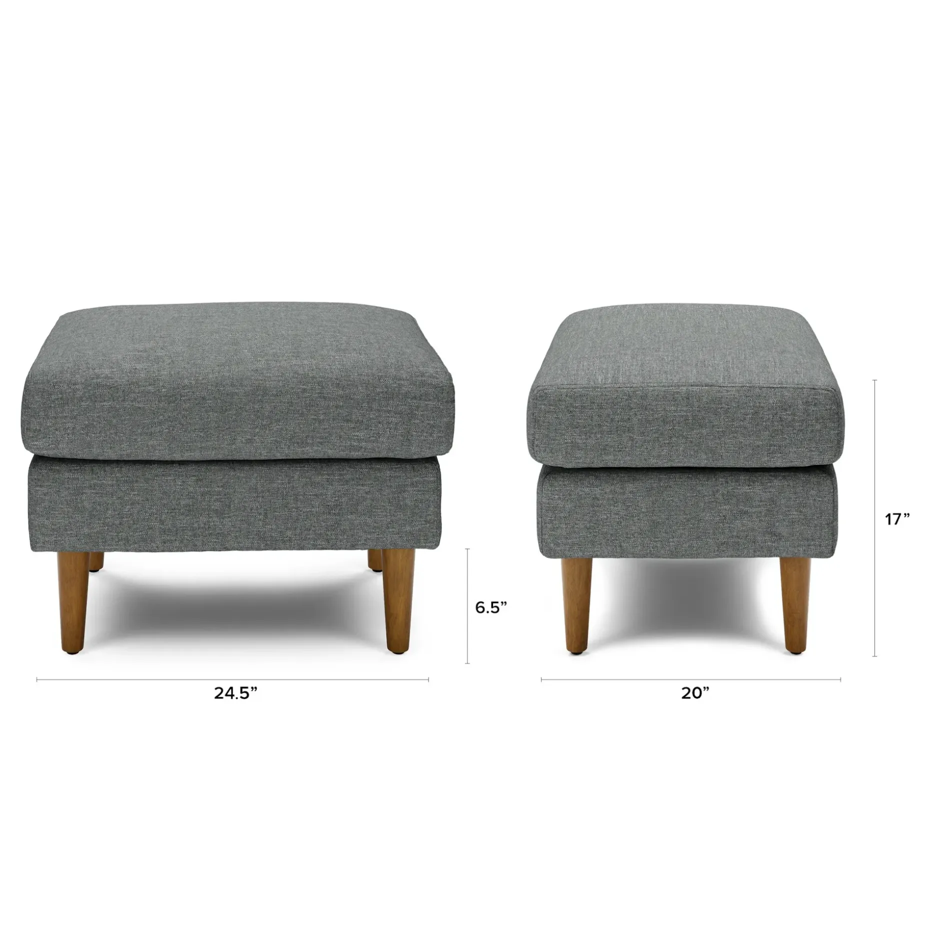 Hanson 24.5" Ottoman - Harbor Dark Gray