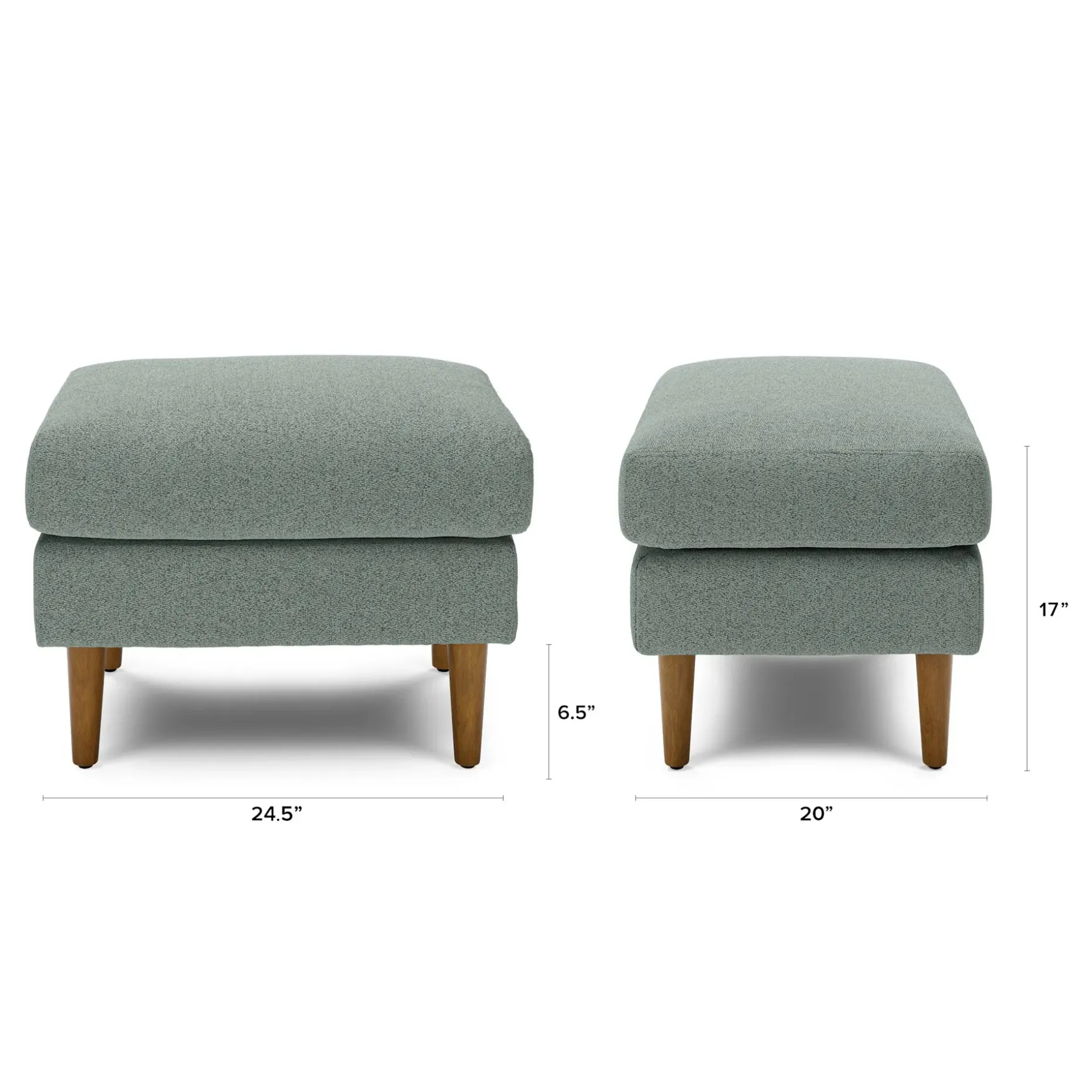 Hanson 24.5" Ottoman - Thistle Green