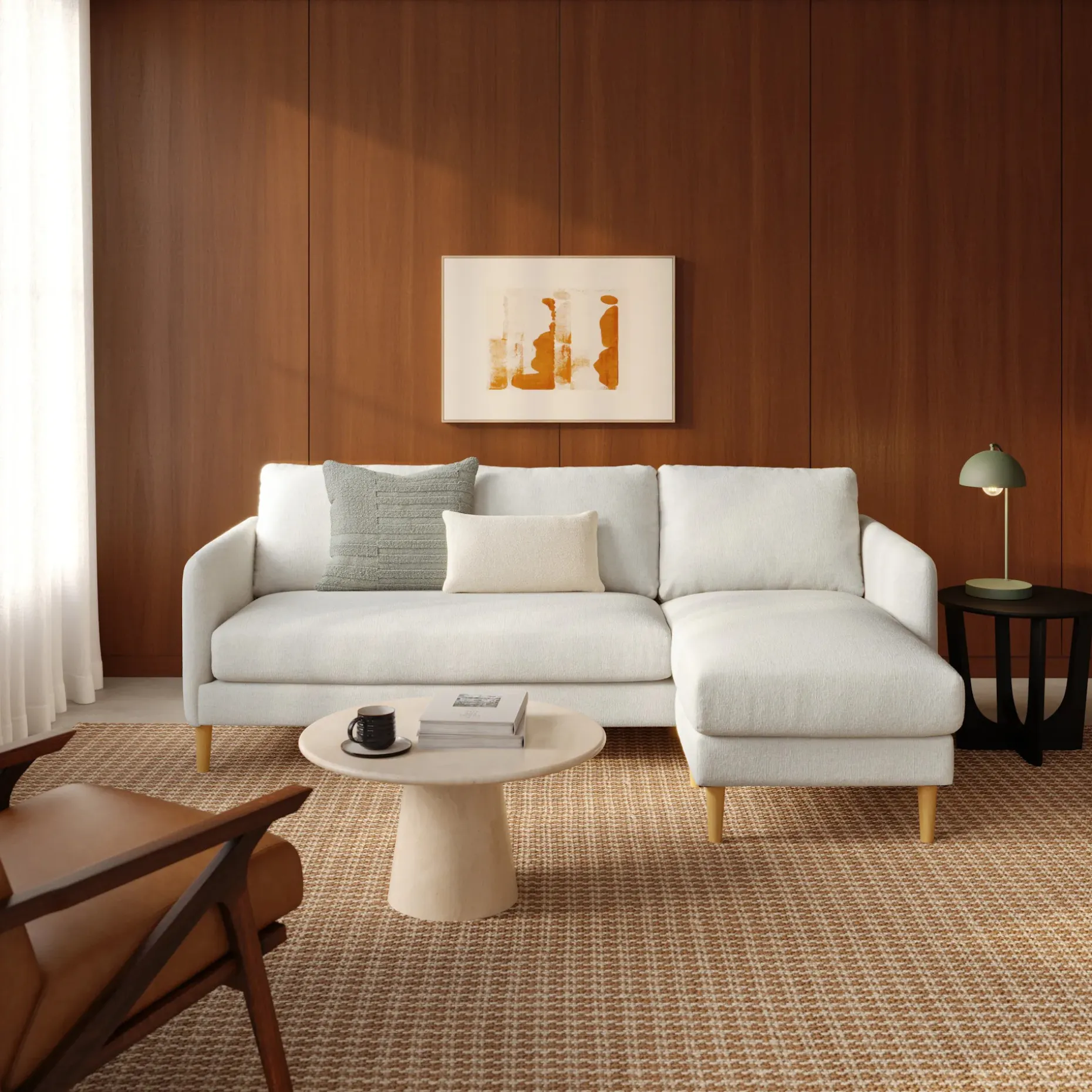 Hanson 88" Reversible Sectional - Harbor Ivory