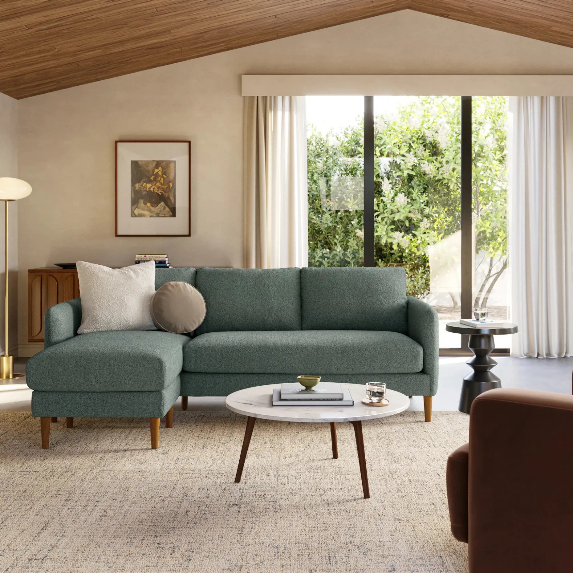 Hanson 88" Reversible Sectional - Thistle Green