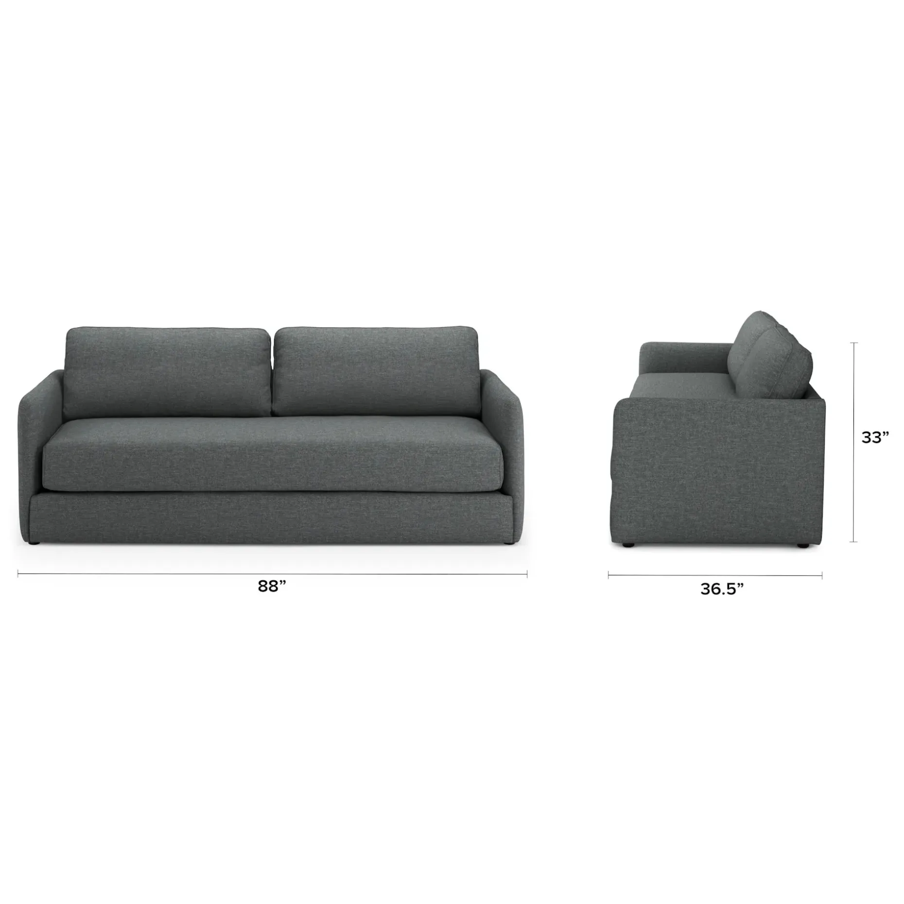 Hanson 88" Sofa Bed - Harbor Dark Gray