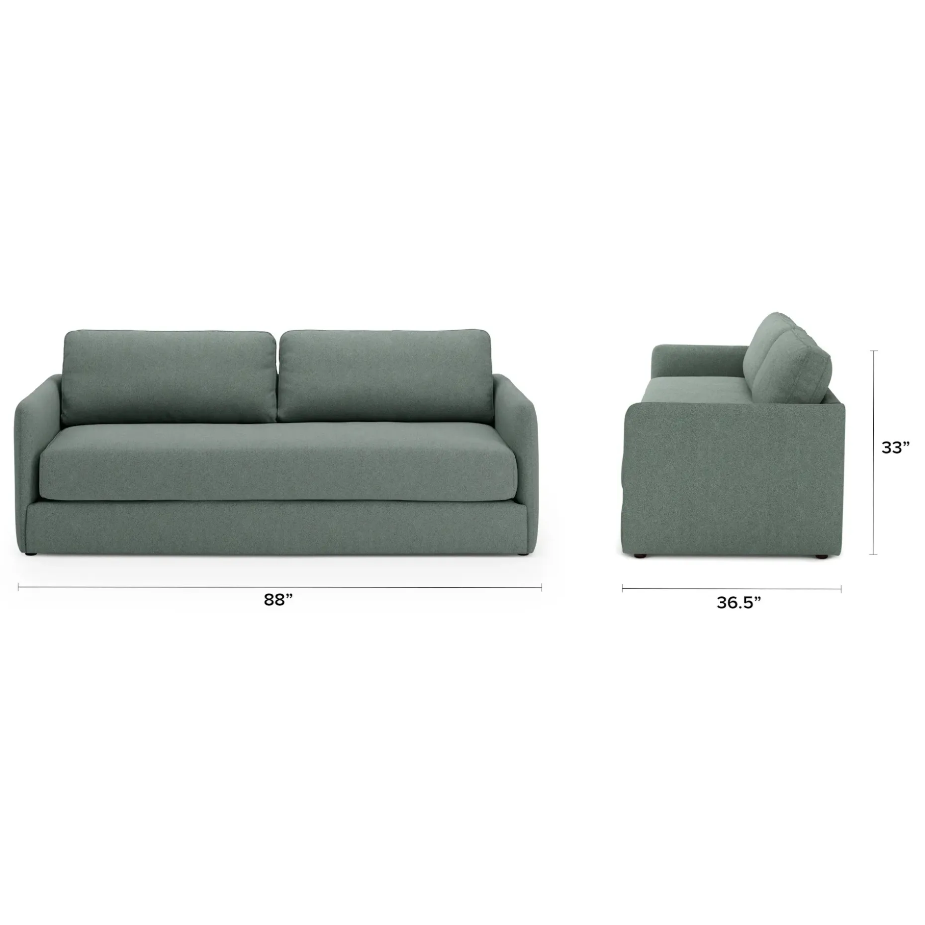 Hanson 88" Sofa Bed - Thistle Green