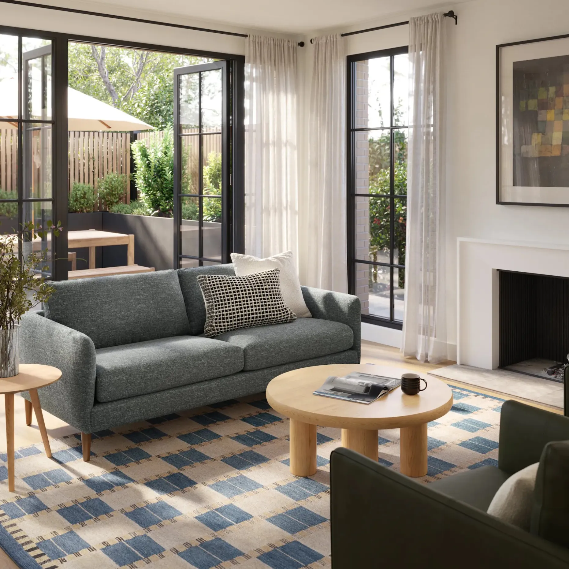 Hanson 80" Sofa - Harbor Dark Gray