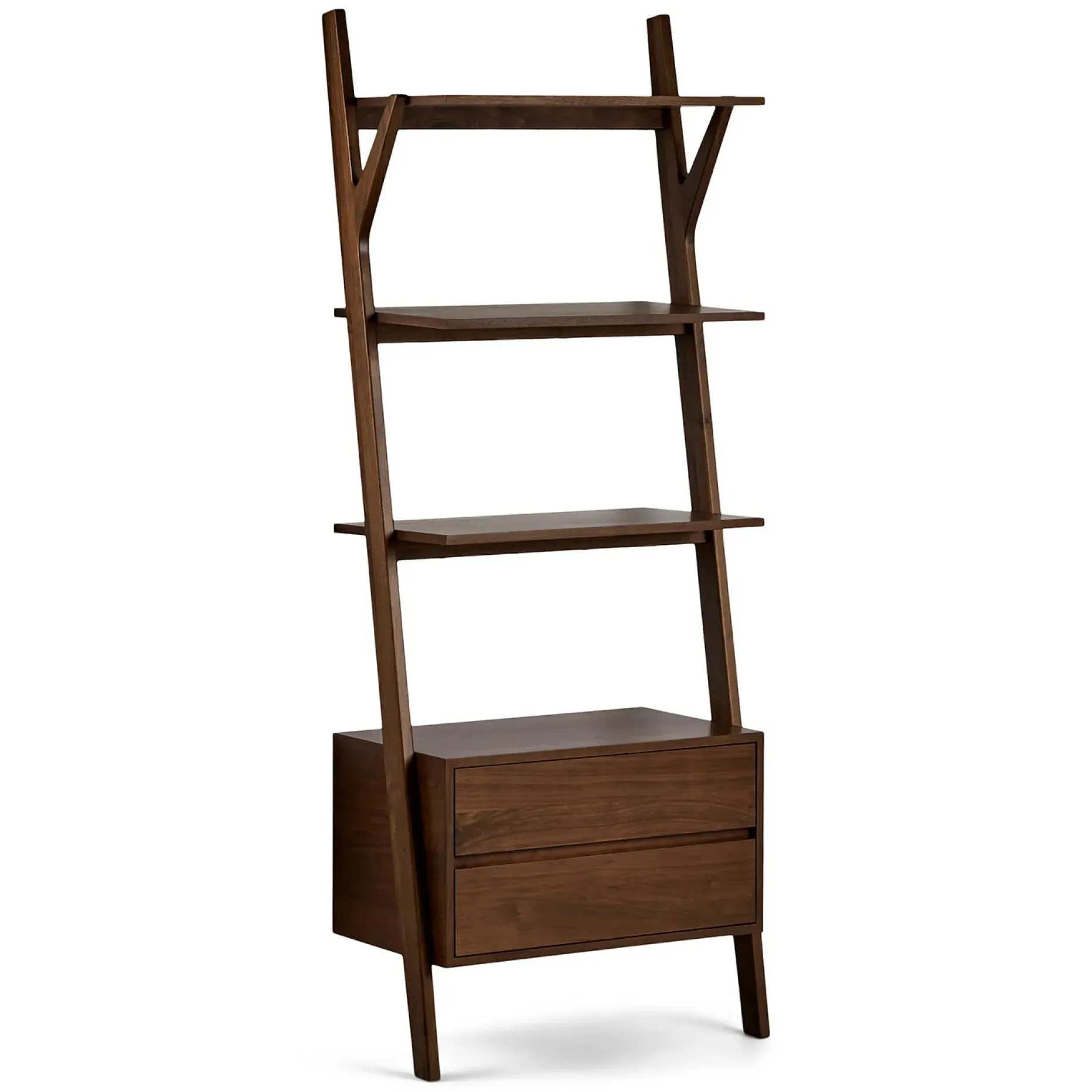 Harles 29.5" Shelving Unit with Storage - Walnut