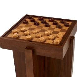Harmon Checkerboard Side Table - Walnut