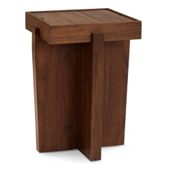 Harmon Checkerboard Side Table - Walnut