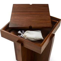Harmon Checkerboard Side Table - Walnut