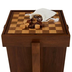 Harmon Checkerboard Side Table - Walnut