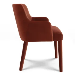 Harris Velvet Dining Armchair - Hale Rust