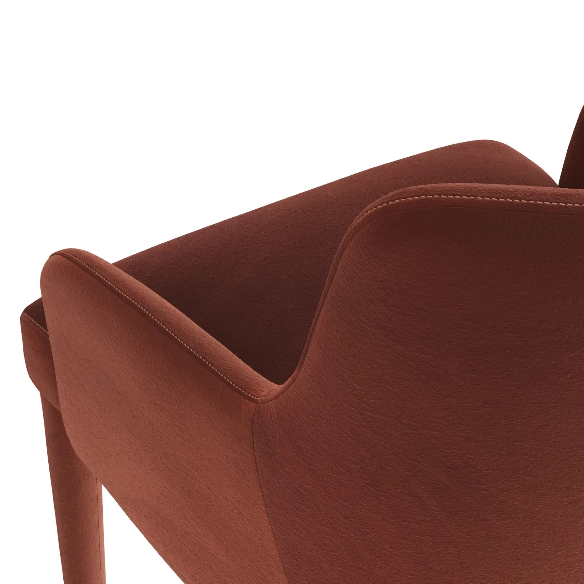 Harris Velvet Dining Armchair - Hale Rust