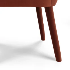 Harris Velvet Dining Armchair - Hale Rust