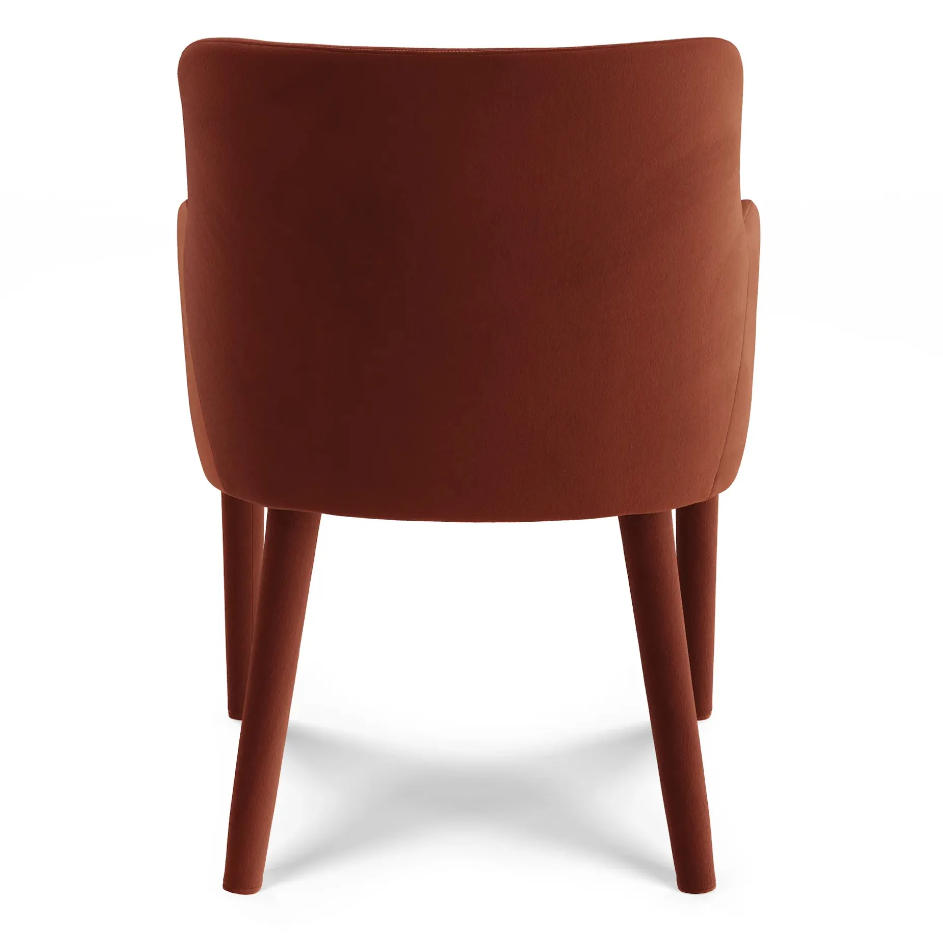 Harris Velvet Dining Armchair - Hale Rust