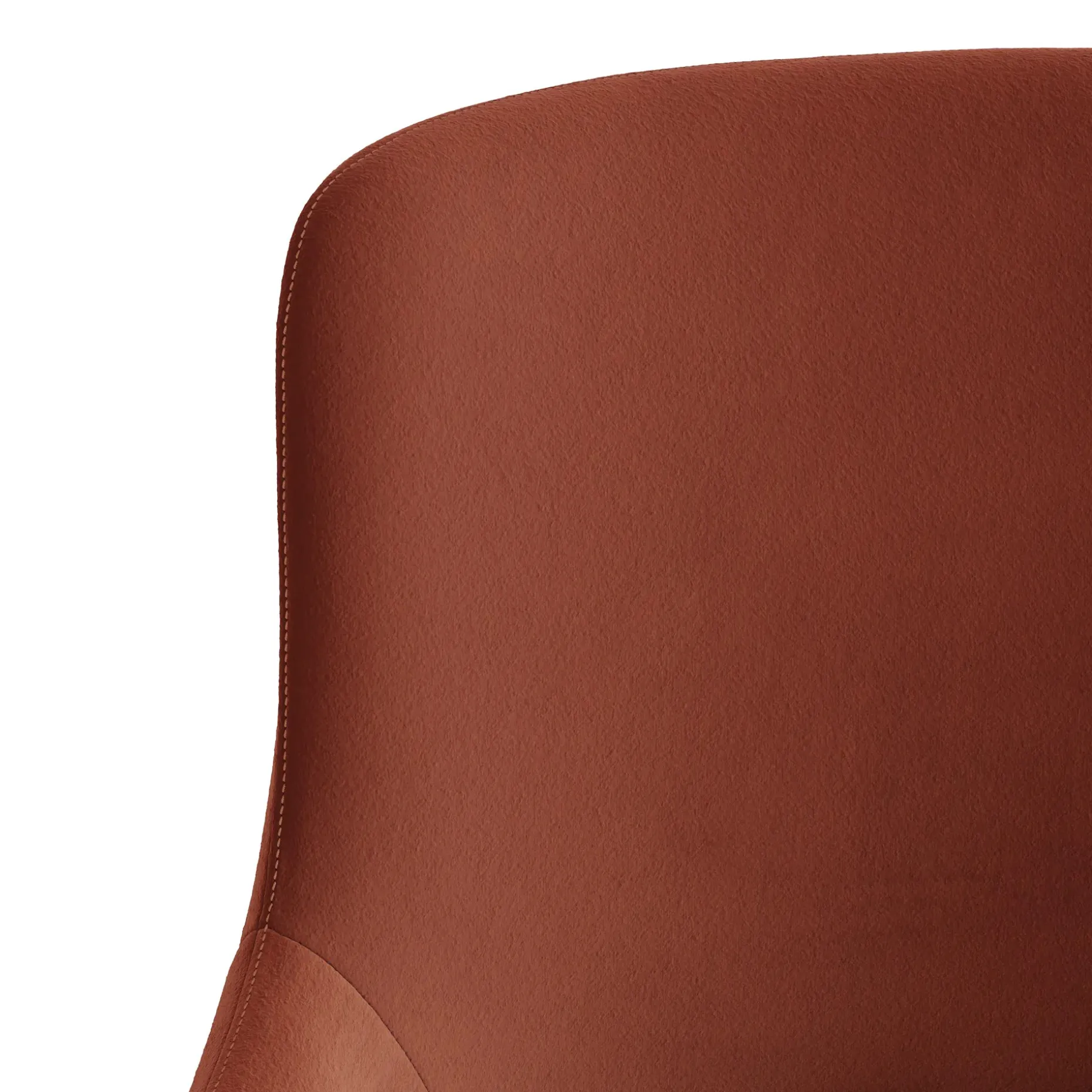 Harris Velvet Dining Armchair - Hale Rust